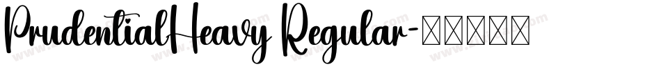 PrudentialHeavy Regular字体转换